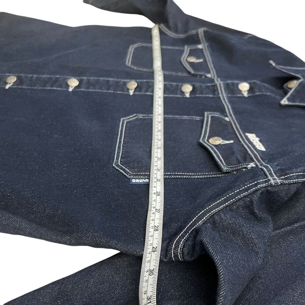 Vintage Fat Joe FJ560 Dark Denim Jacket 3XL Big Tall Hip Hop 90s Streetwear - Picture 12 of 15